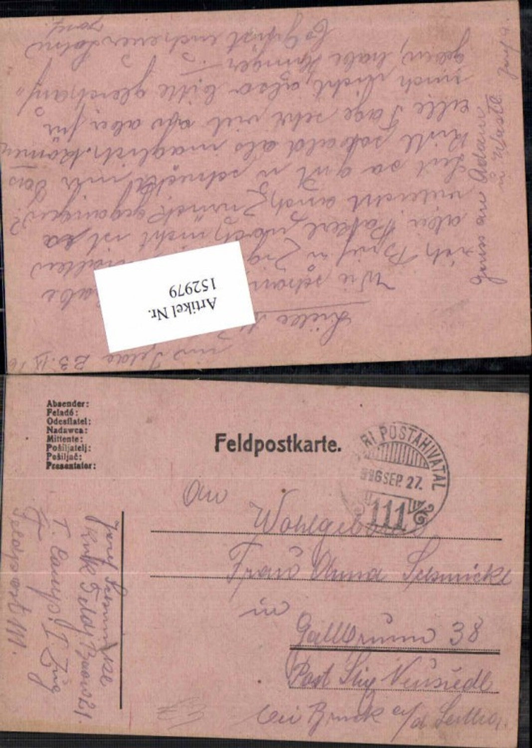 Alte Ansichtskarte – Old Postcard