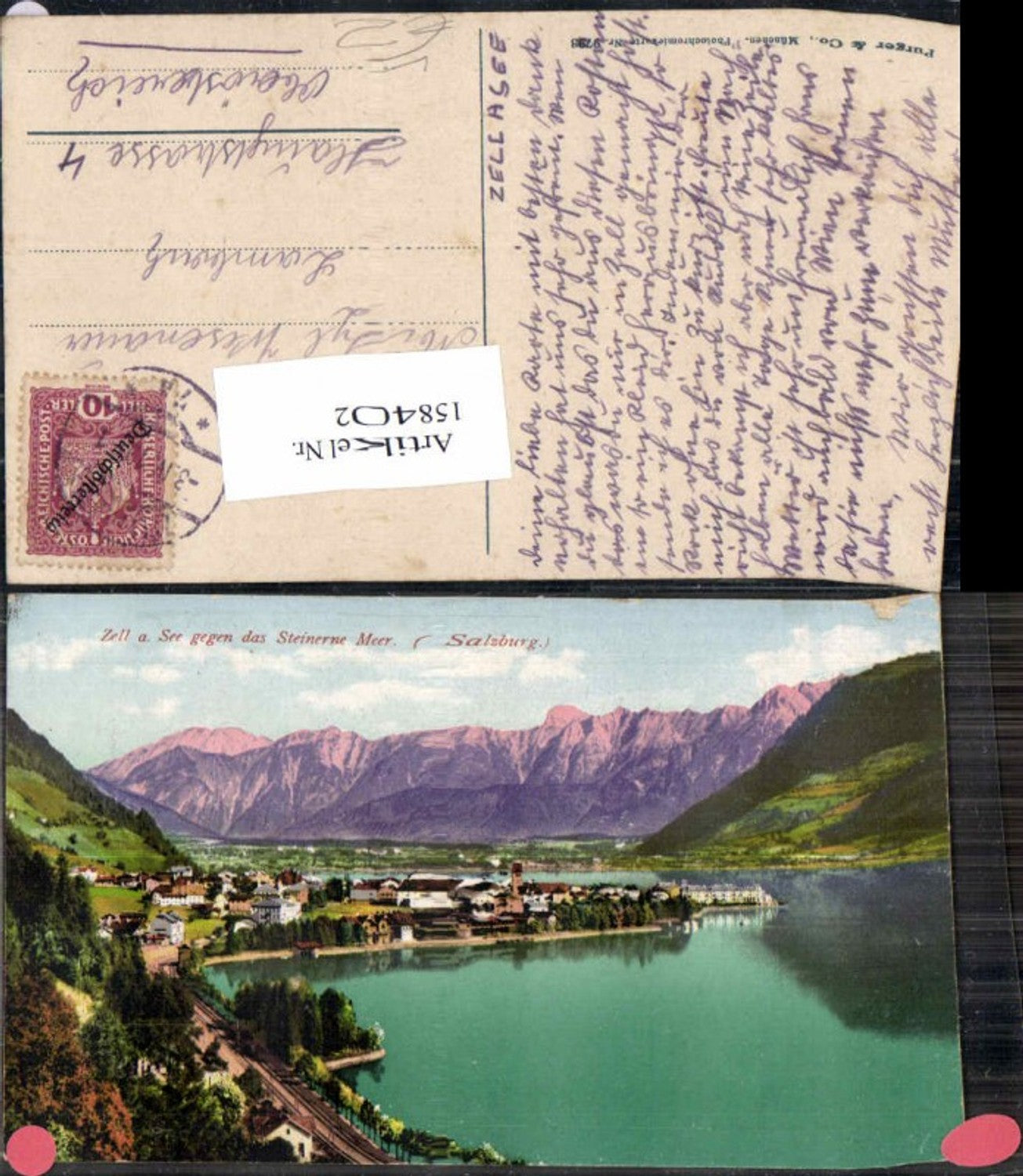 158402,Zell am See g. Steinerne Meer 1920 Purger Co 9793