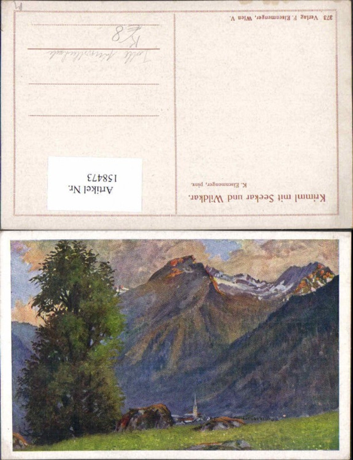 158473,Krimml m. Seekar Wildkar signiert Eisenmenger