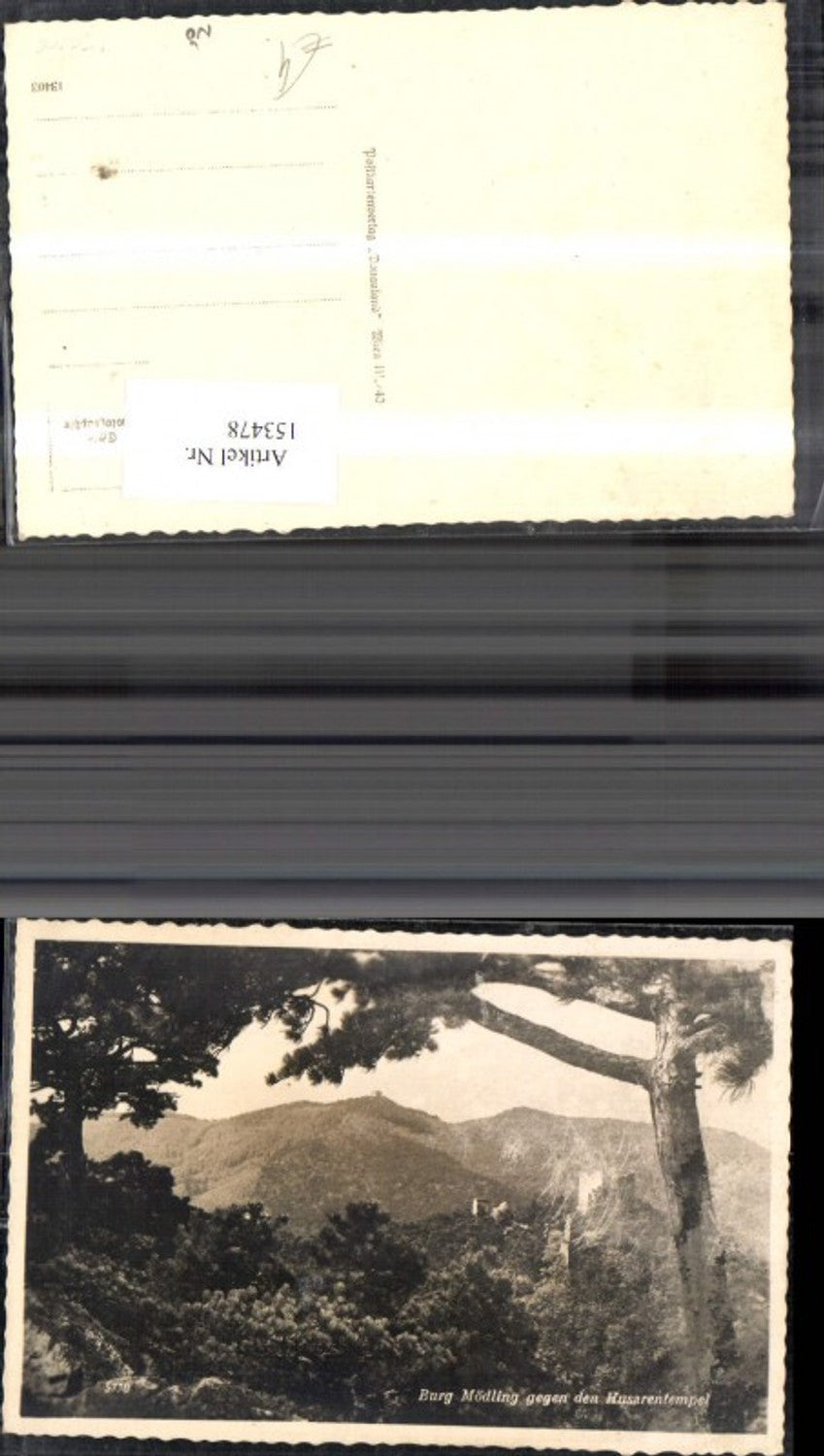 153478,Burg Mödling geg. d. Husarentempel