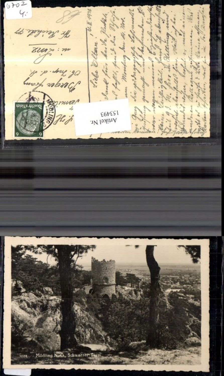 153493,Mödling Schwarzer Turm 1938