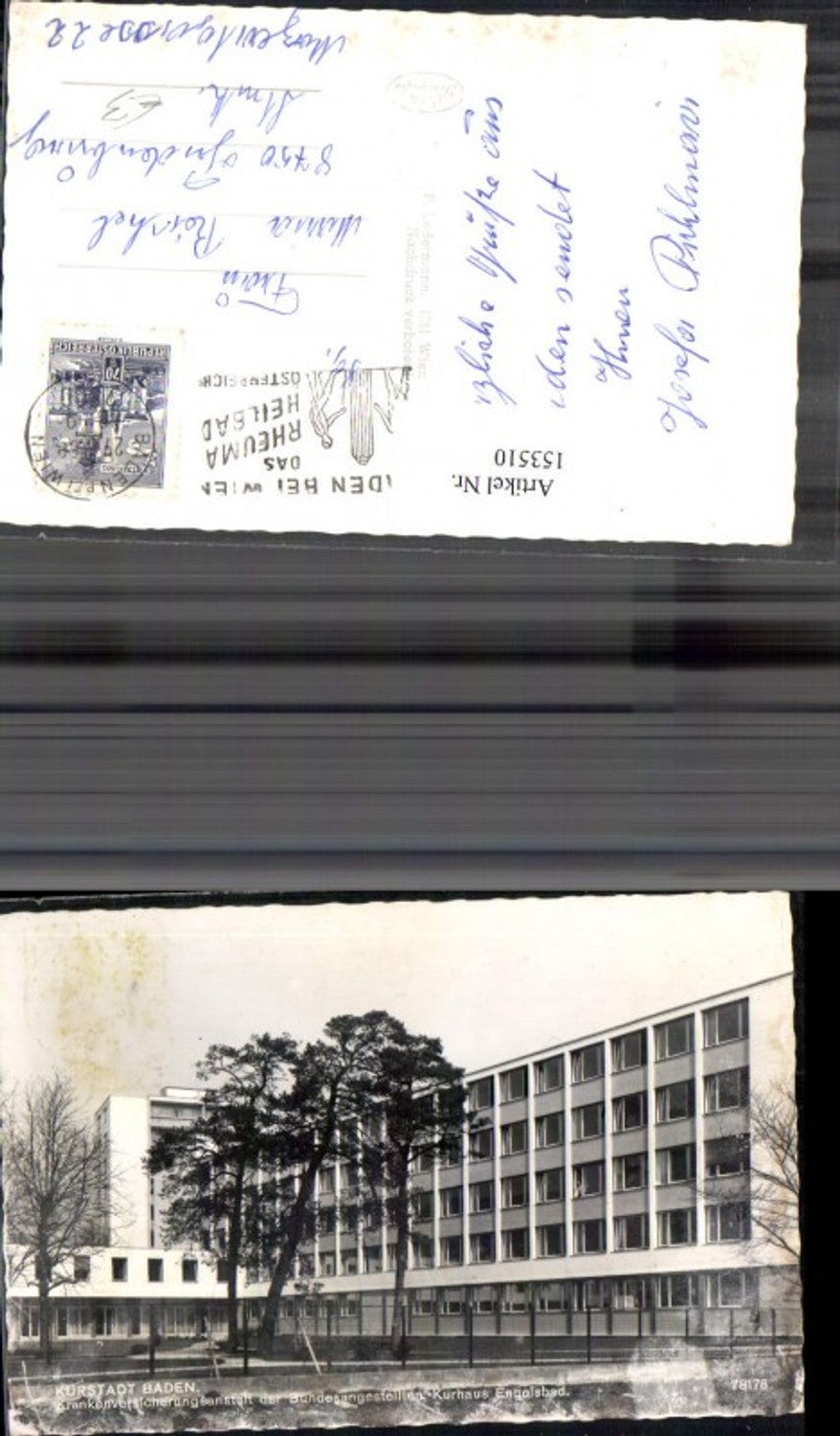 153510,Baden b. Wien Krankenversicherungsanstalt d. Bundesangestellten Kurhaus Engelsbad