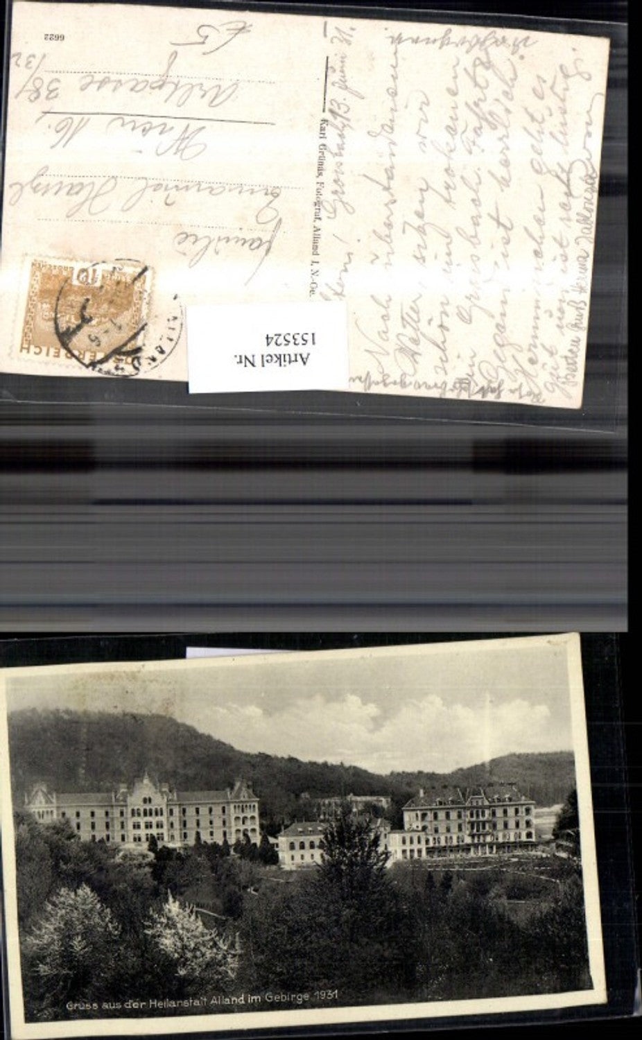 153524,Alland i. Gebirge Heilanstalt 1931
