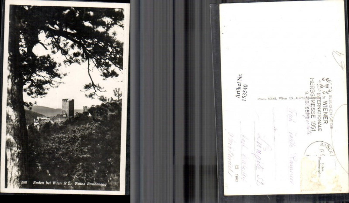 153540,Baden b. Wien Ruine Rauhenegg