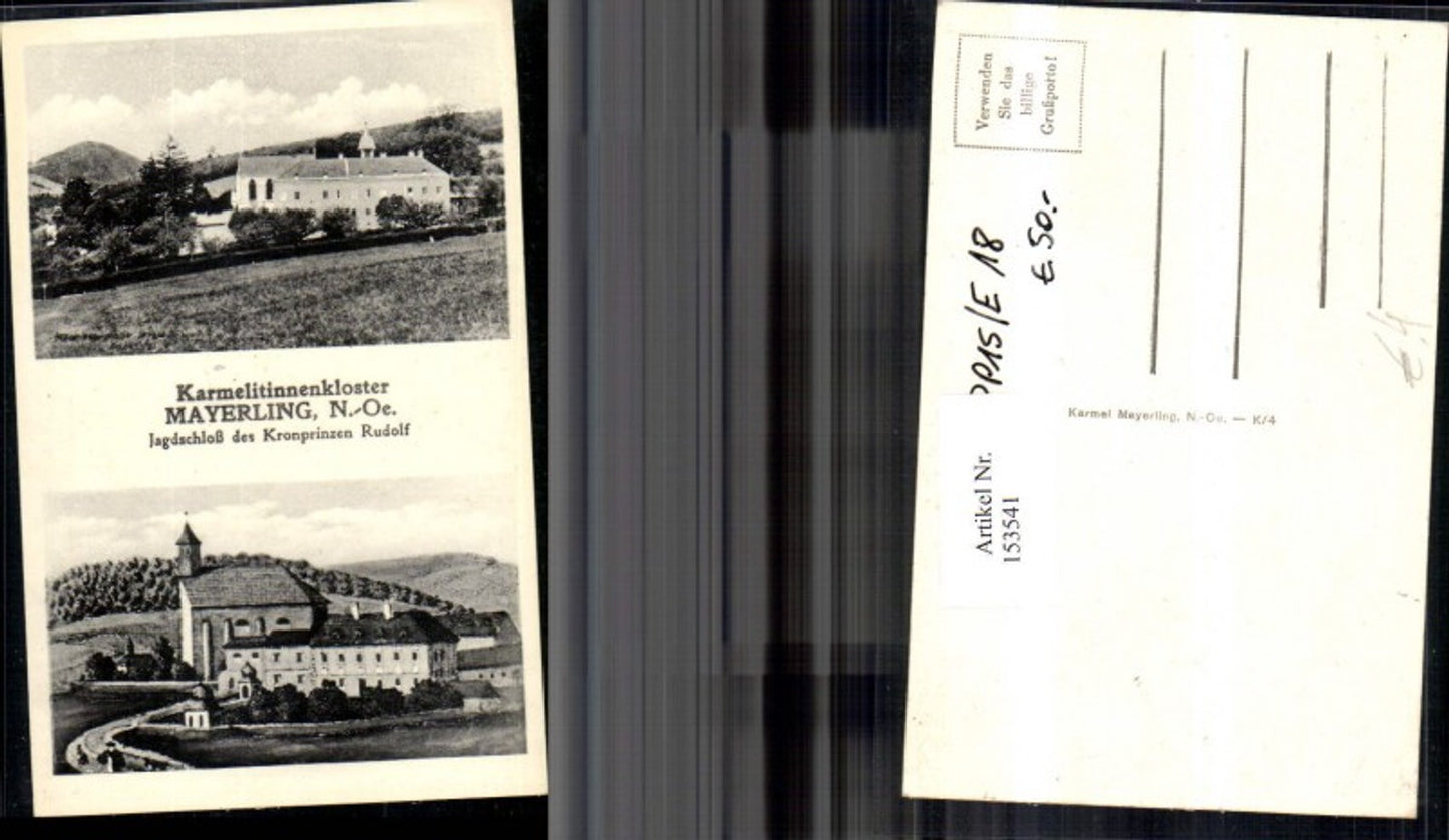 153541,Mayerling Karmelitinnenkloster Jagdschloß d. Kronprinzen Rudolf Mehrbild Ak