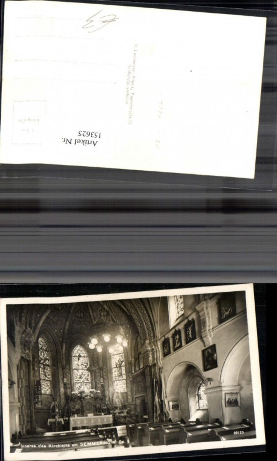 153625,Semmering Inneres d. Kirche Altar 1952