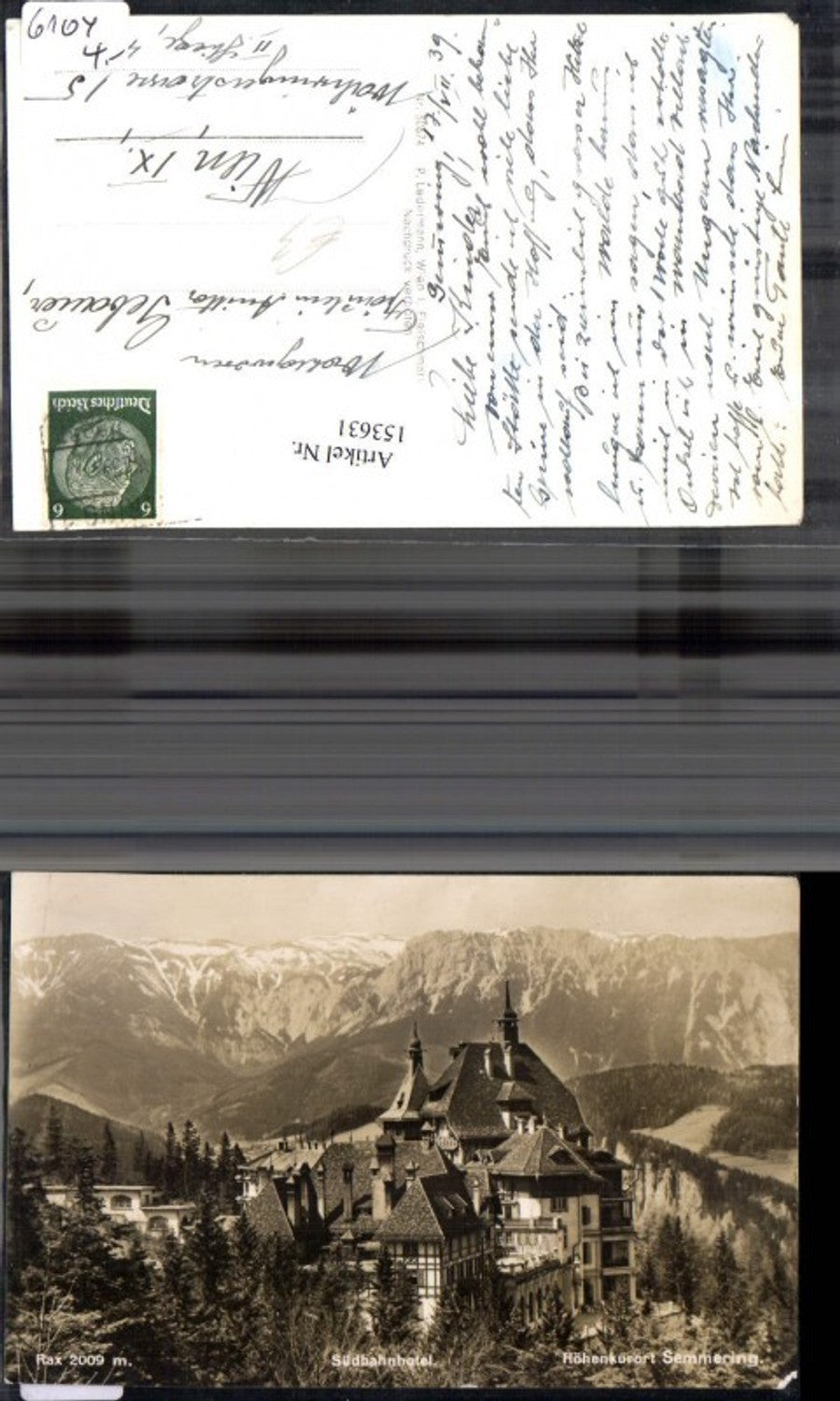 153631,Rax Südbahnhotel Semmering Schneeberg Reichenau 1939