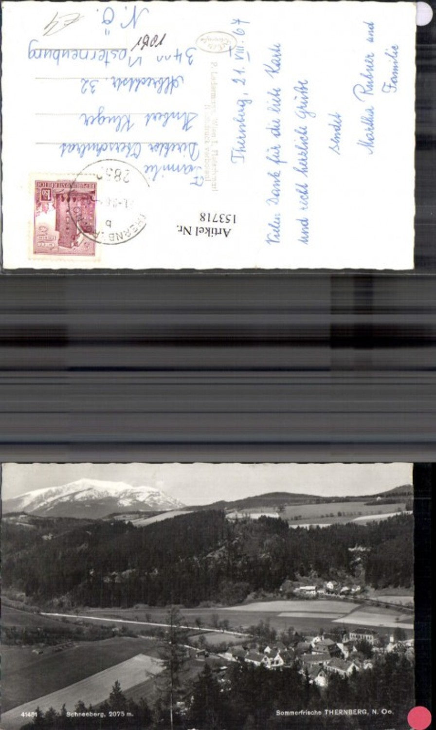 153718,Thernberg Ansicht m. Schneeberg 967