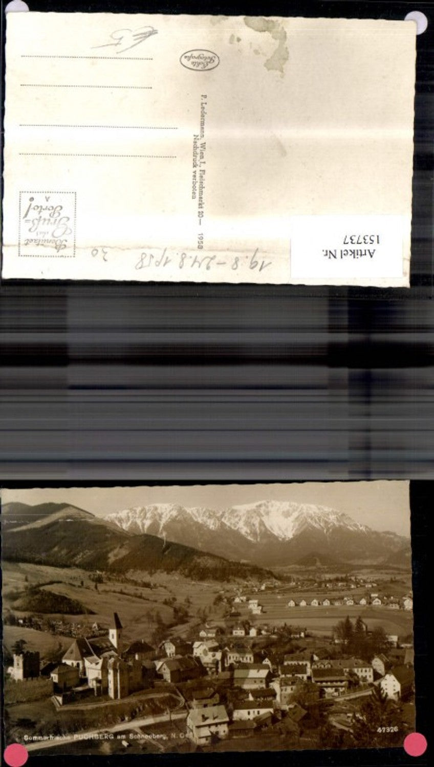 153737,Puchberg a. Schneeberg Totale 1958