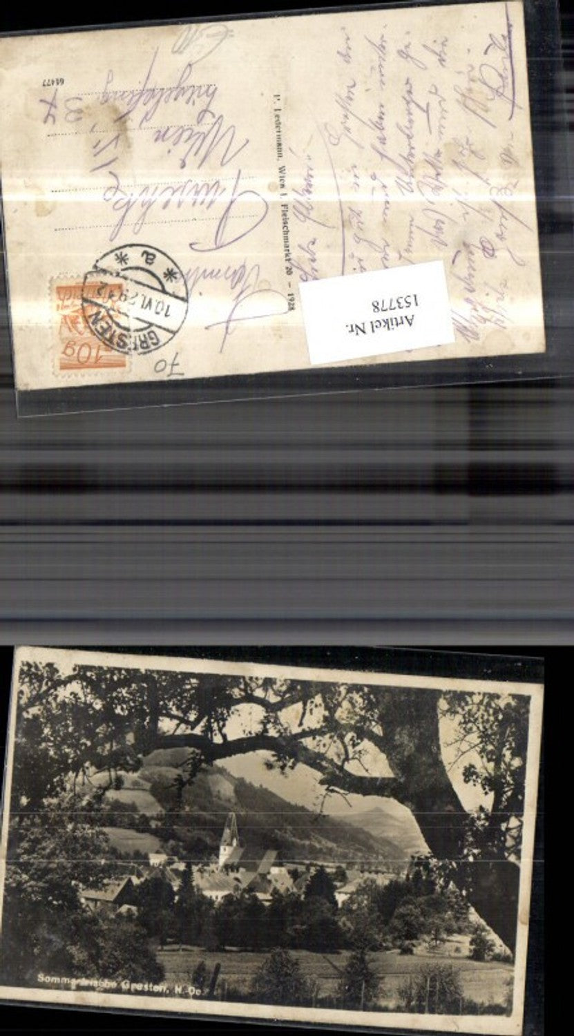 153778,Gresten Ansicht m. Baum 1929