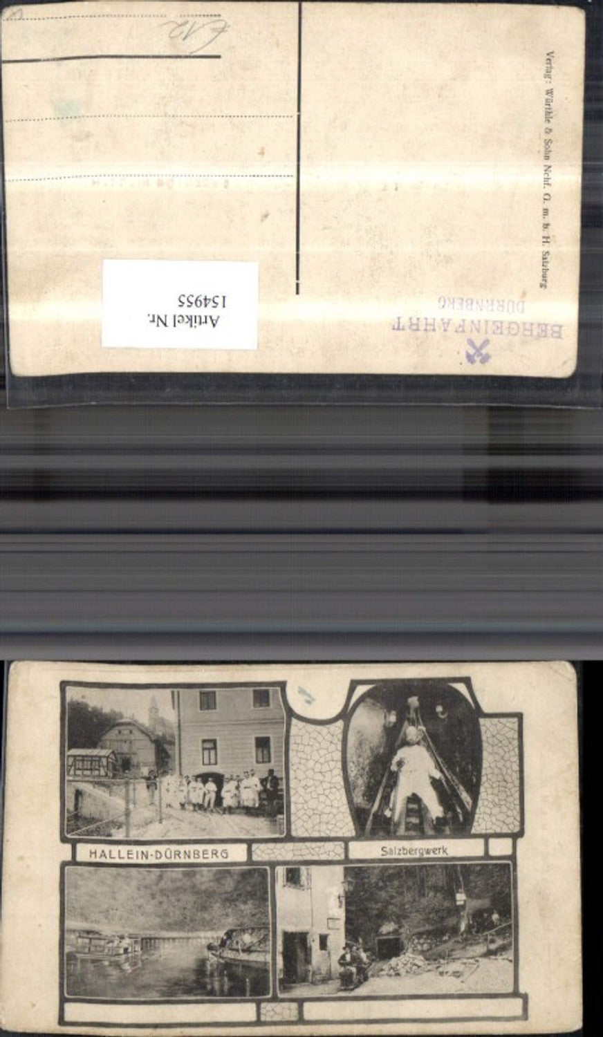154955,Hallein Dürnberg Dürrnberg Salzbergwerk Mehrbild Ak m. Personen