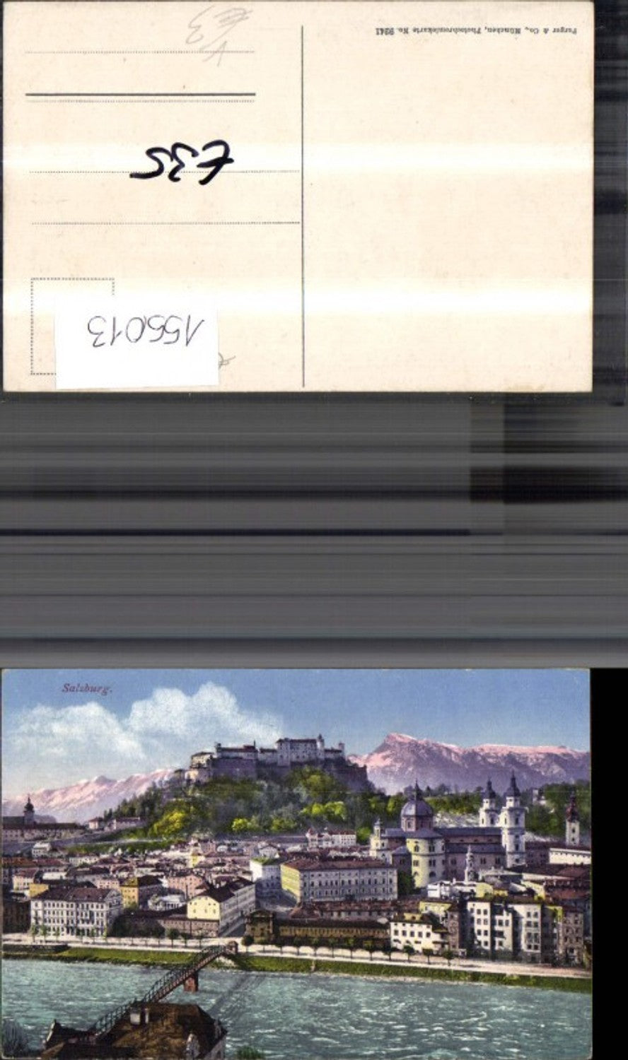 155013, Salzburg view with bridge pub Purger Co 9241