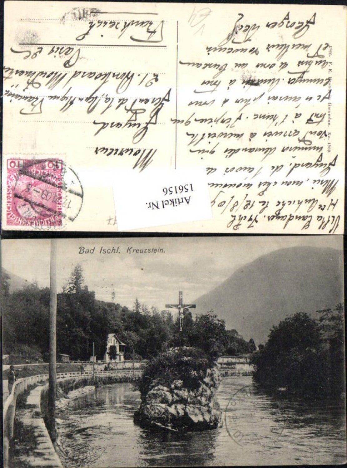 156156,Bad Ischl Kreuzstein pub F E Brandt 1569