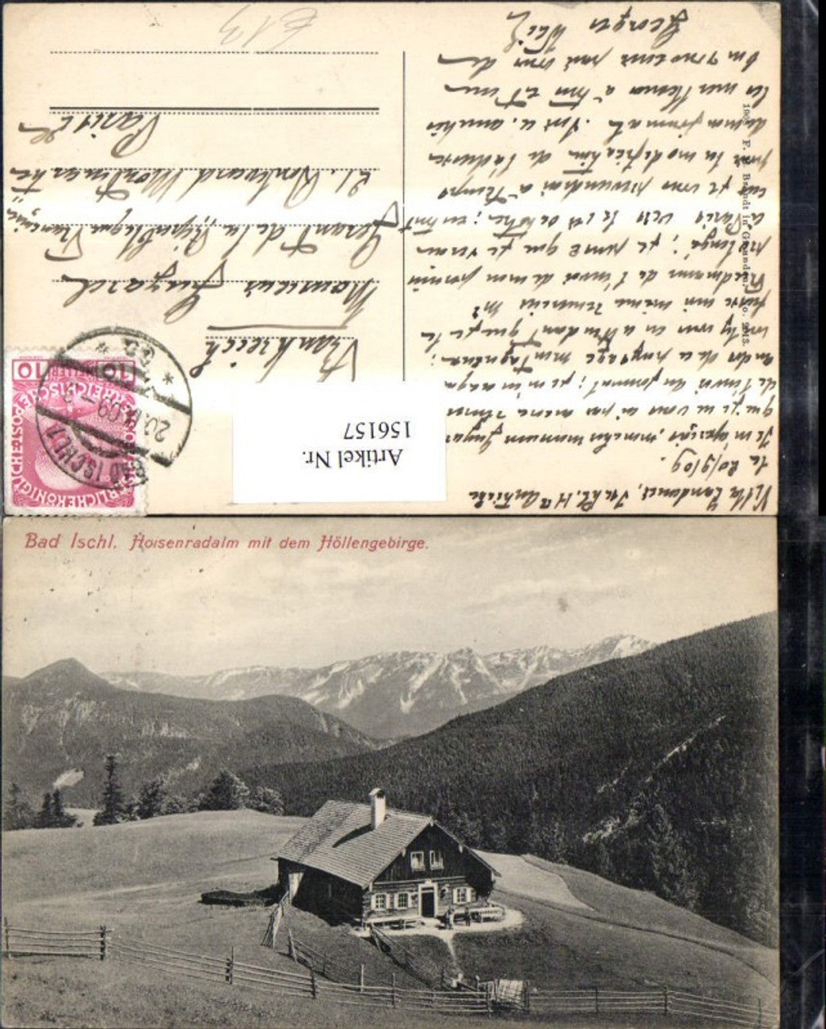 156157,Bad Ischl Hoisenradalm m. d. Höllengebirge 1909