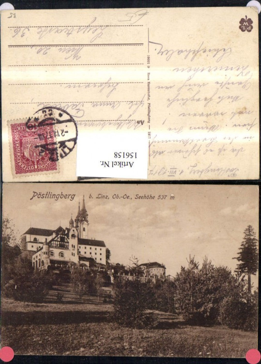 156158,Linz Pöstlingberg 1917