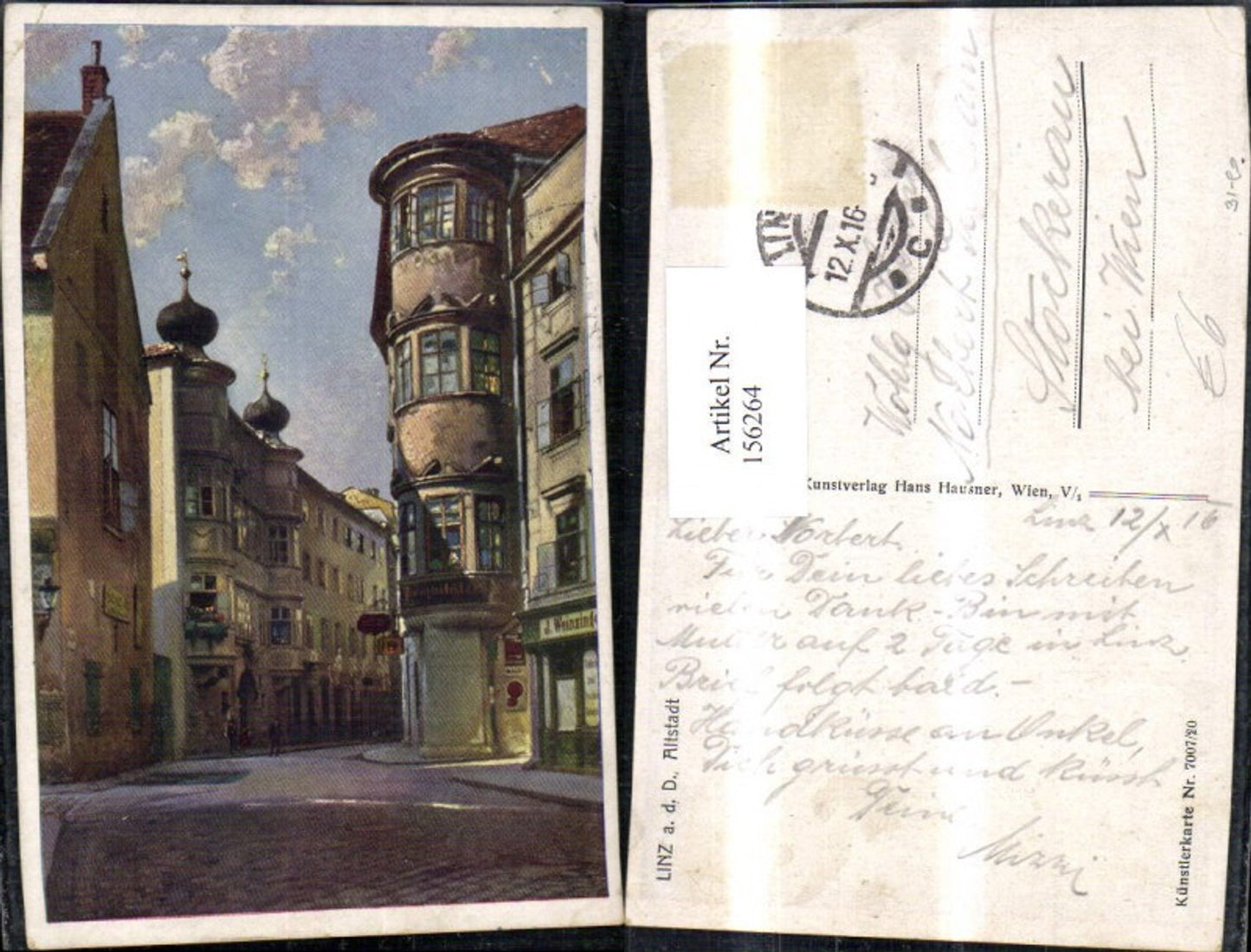 156264,Linz Altstadt Strassenansicht 1916
