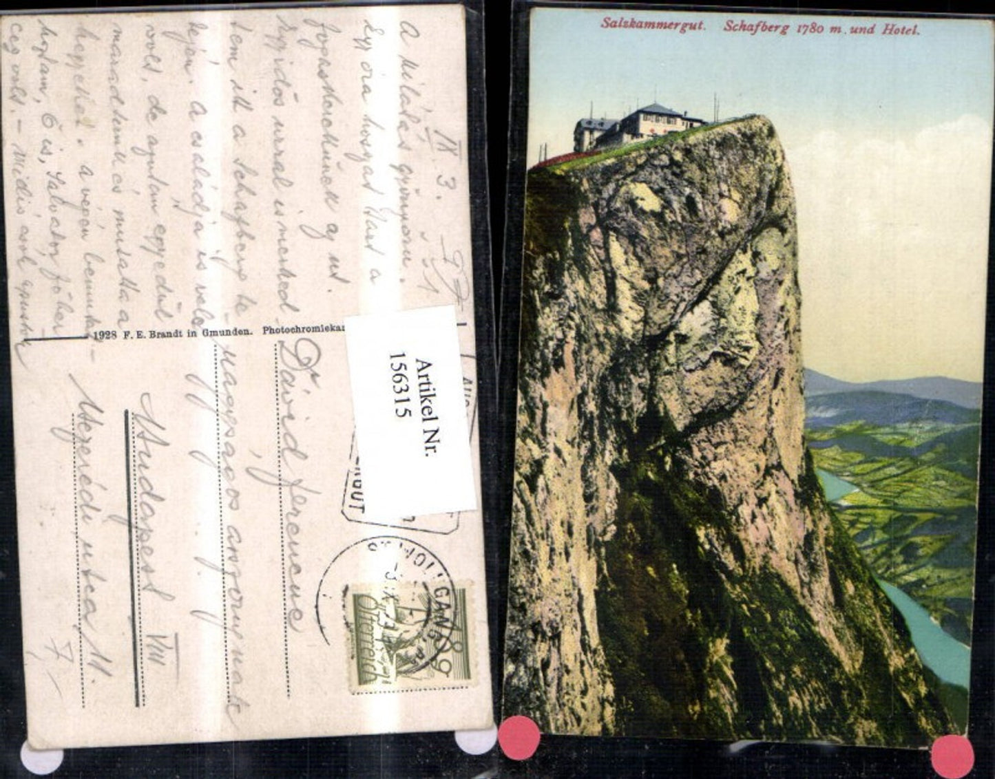 156315,Schafberg u. Hotel St Wolfgang 1929