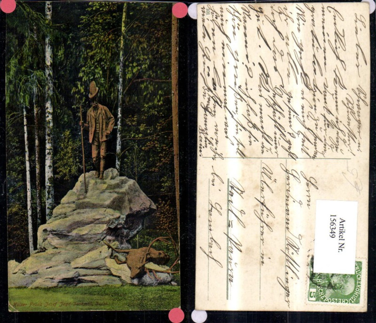 156349,Bad Ischl Kaiser Franz Josef Jagd Denkmal Hirsch 1912