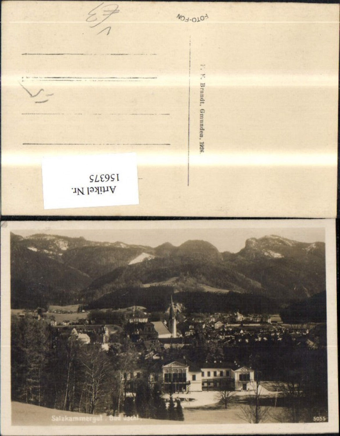 156375,Bad Ischl Salzkammergut pub F E Brandt 5055