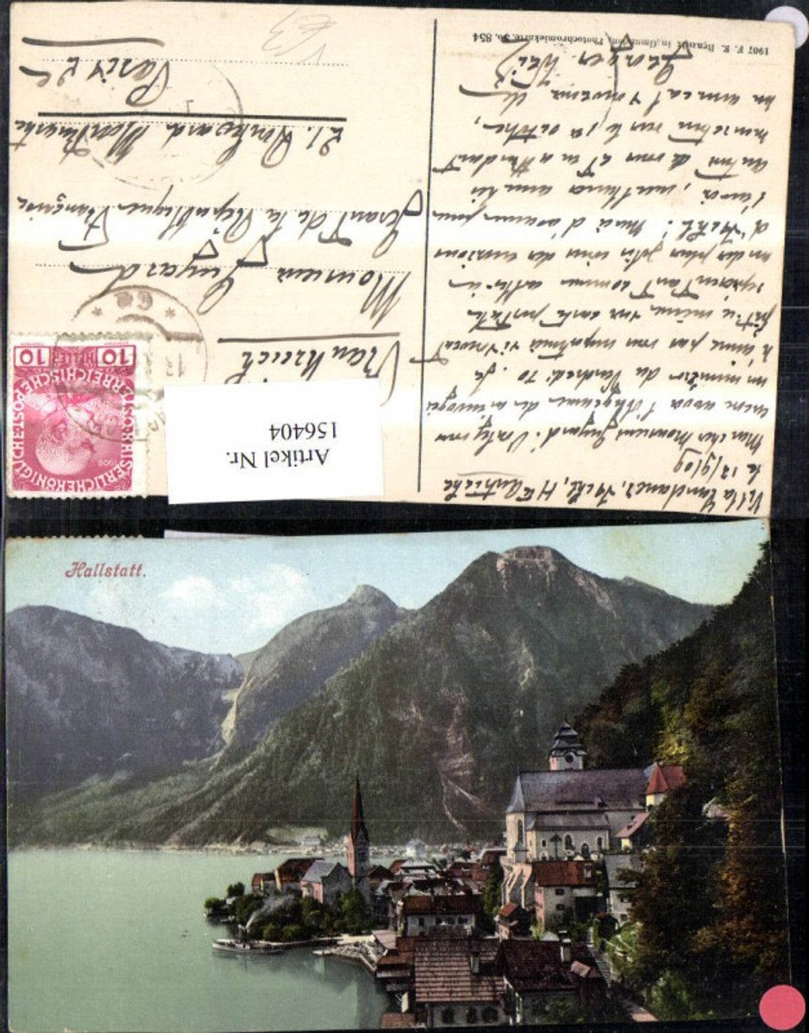 156404,Hallstatt 1909 pub F E Brandt 854