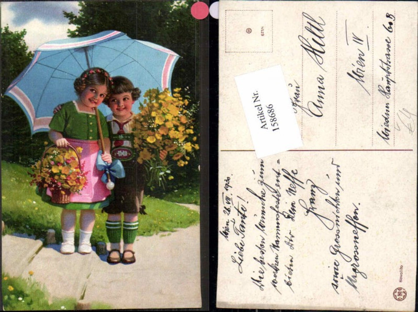 158686,Süsse Kinder Kinder Schirm Blumen Novolito