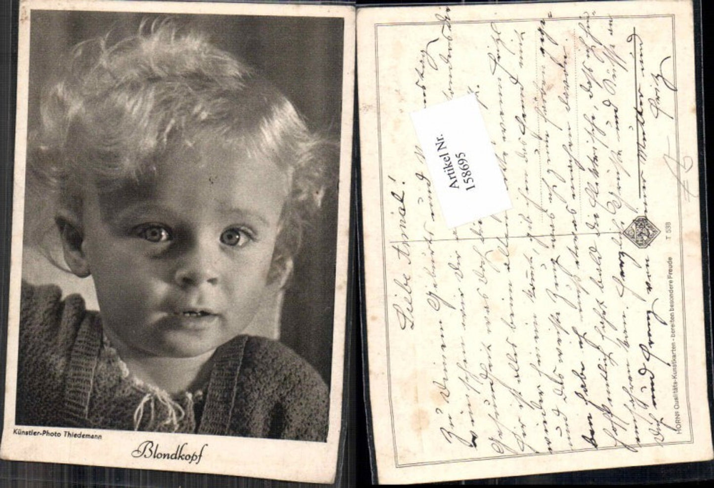 158695,Süsse Kinder Blondkopf Künstler Photo Thiedemann