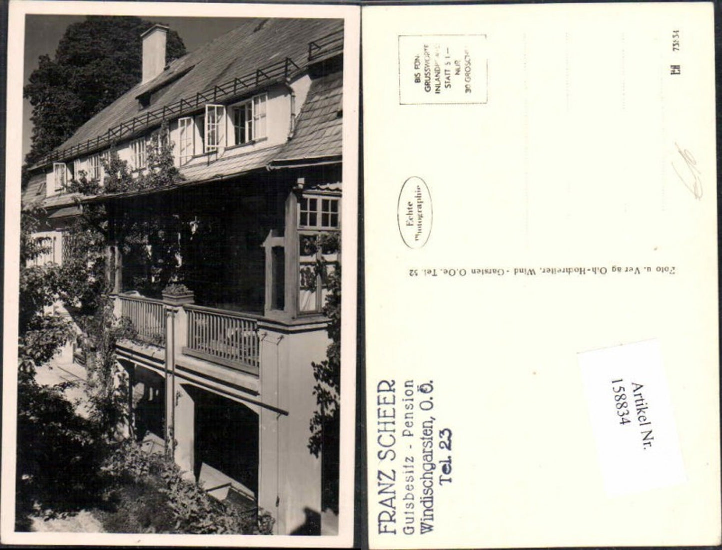 158834,Pension Scheer in Windischgarsten Fotokarte