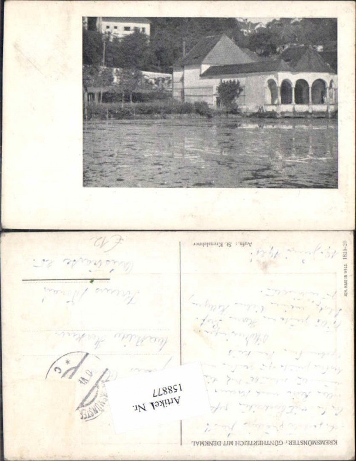 158877,Kremsmünster Güntherteich m. denkmal