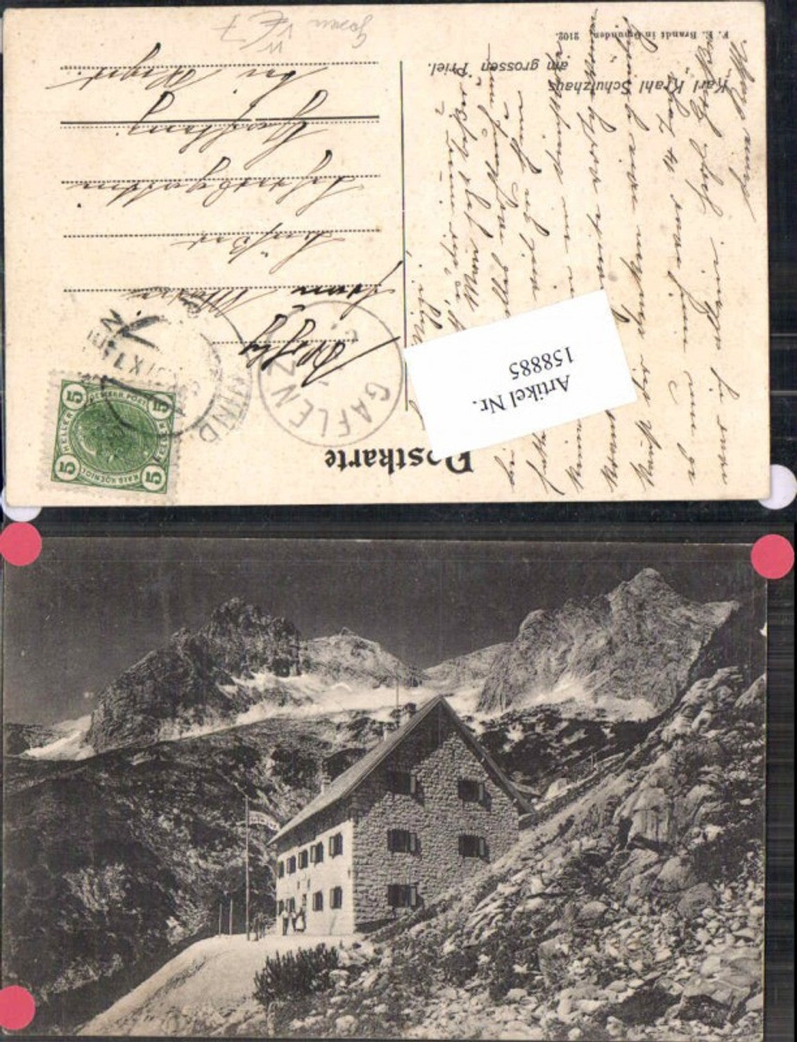 158885,Priel Schutzhaus bei Hinterstoder 1910