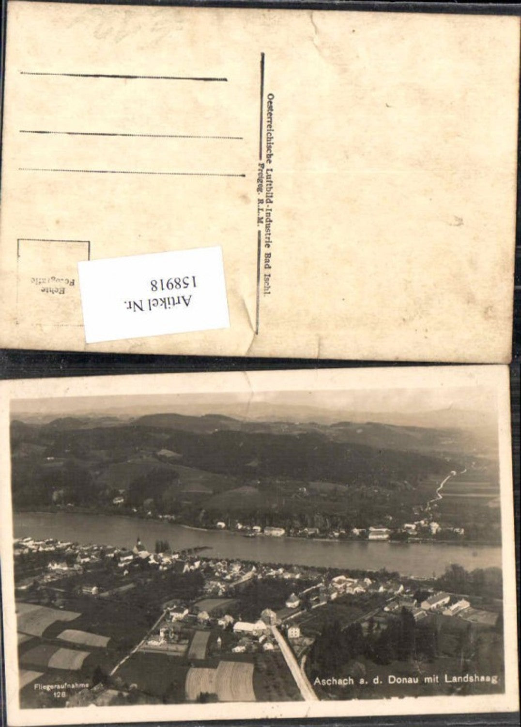 158918,Fliegeraufnahme Aschach a.d. Donau Landshaag Landshag