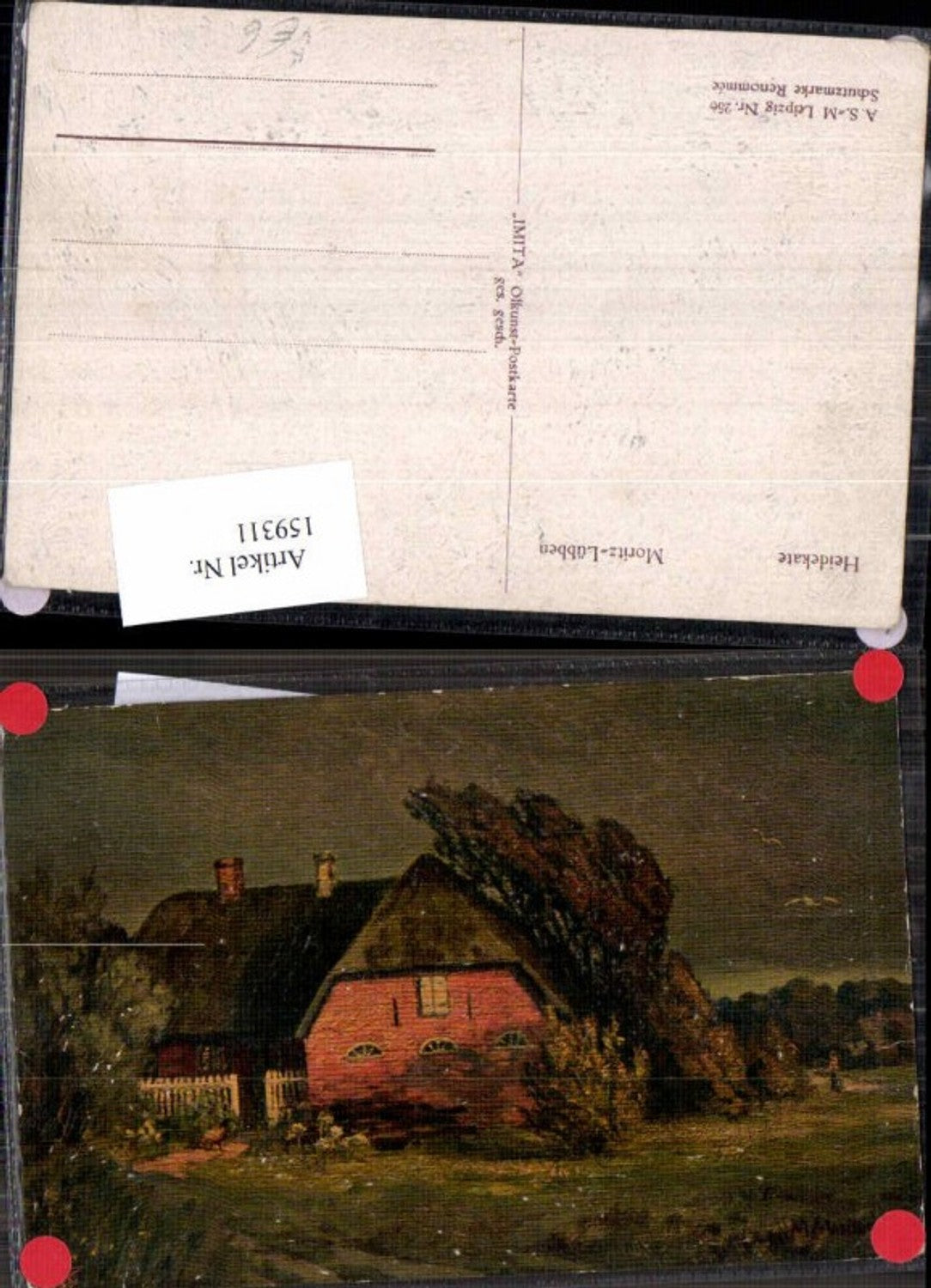 159311,A.S.M. Imita Ölgemälde Imitations Karte 256 Moritz Lübben Heidekate