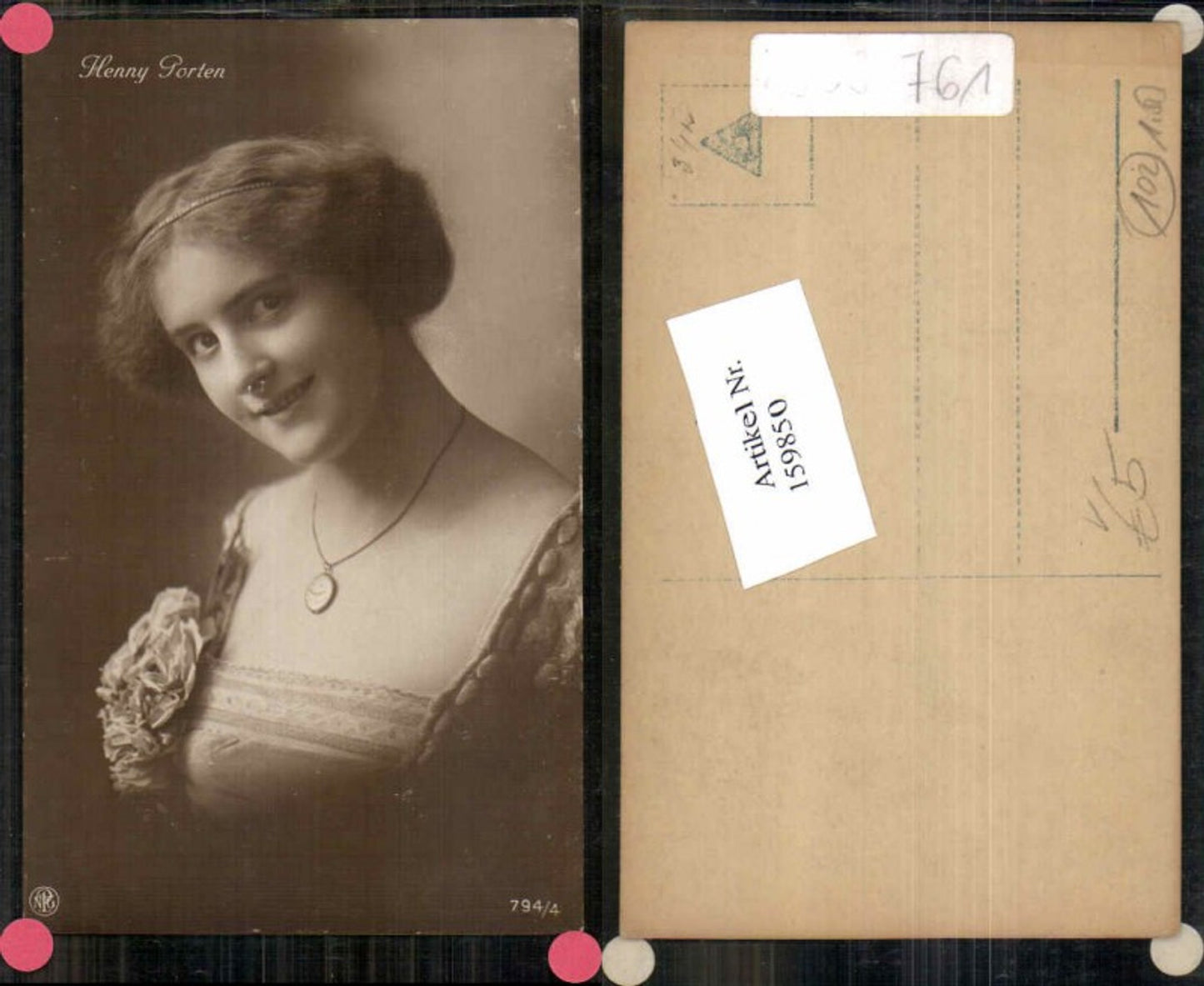 159850,Henny Porten m. Kette Halskette pub NPG 794-4