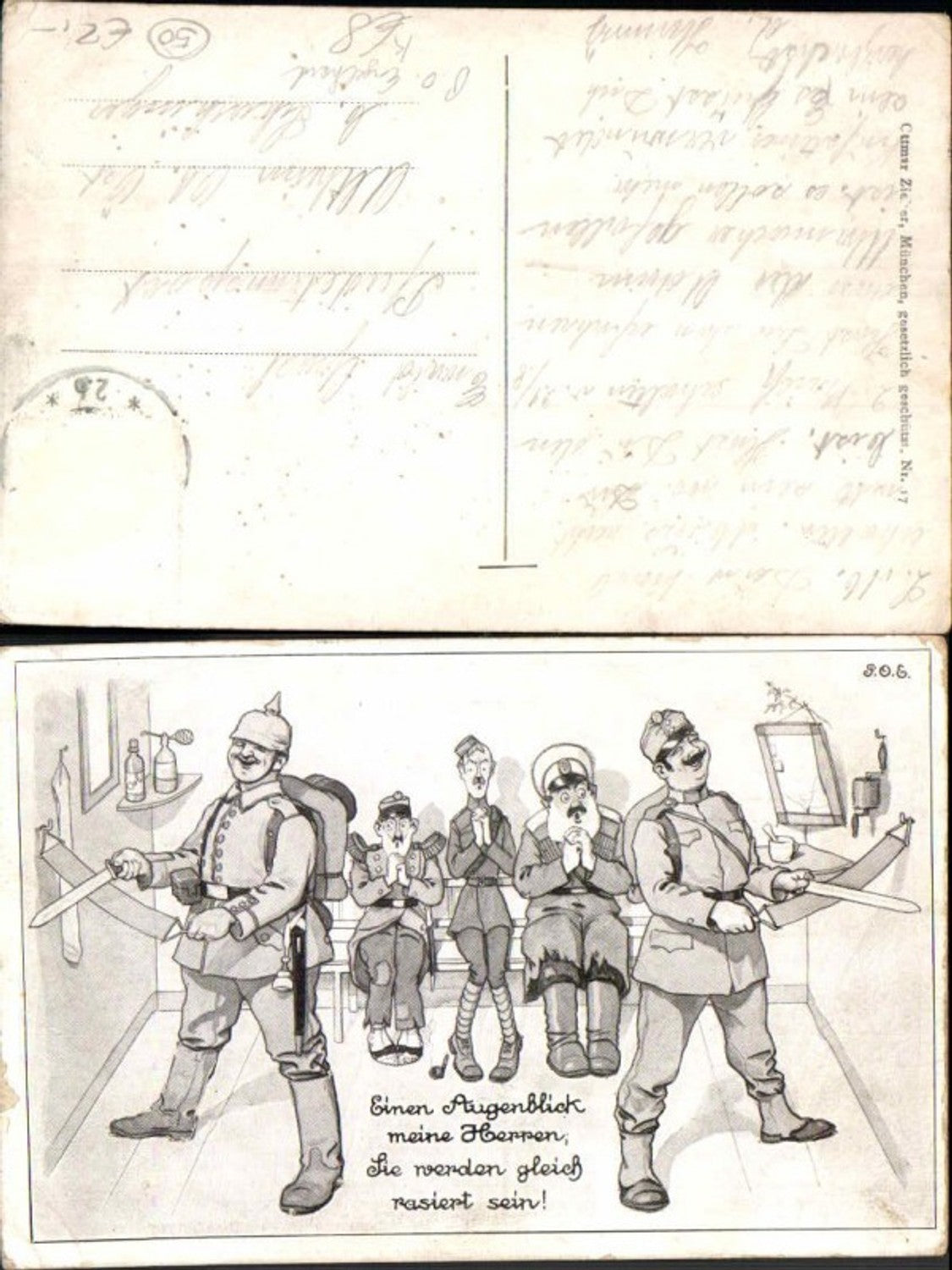 160003,P.O. Engelhard Soldatenhumor Humor Soldaten Soldatenleben Rasur