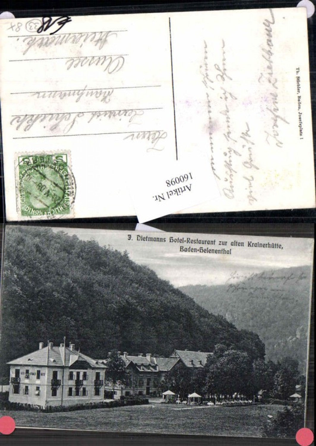 160098,Dietmanns Hotel Restaurant Krainerhütte Helenenthal bei Baden