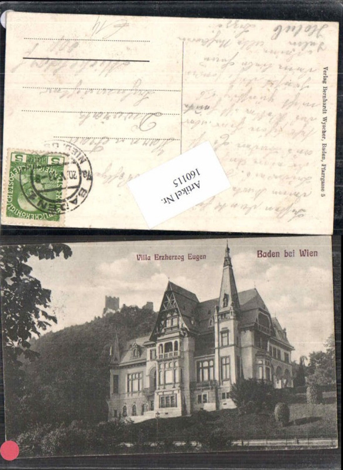 160115,Baden bei Wien Villa Erzherzog Eugen 1912