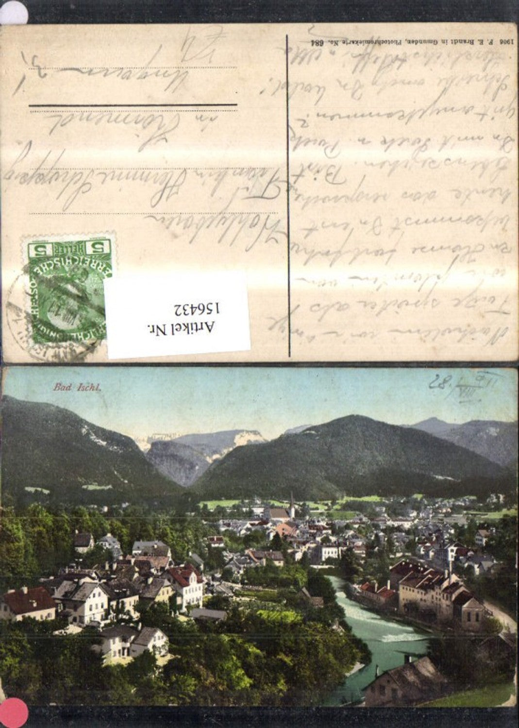 156432,Bad Ischl 1911 pub F E Brandt 684