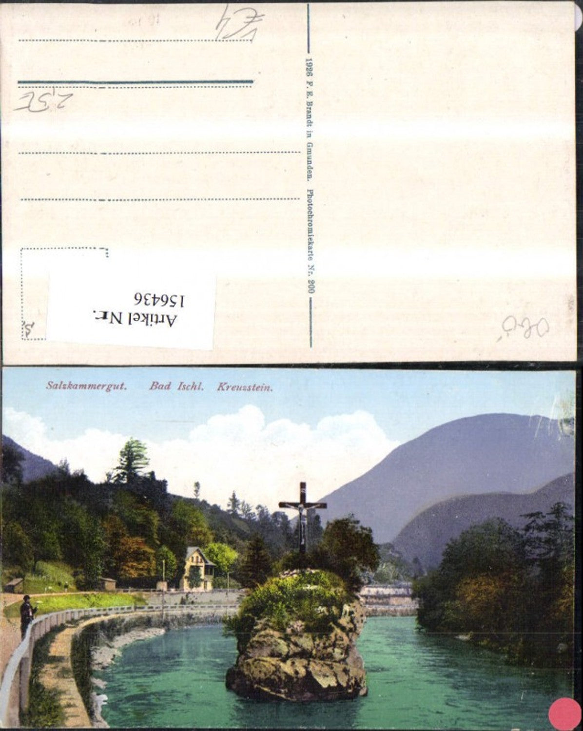 156436,Bad Ischl Kreuzstein Salzkammergut Kreuz pub F E Brandt 200