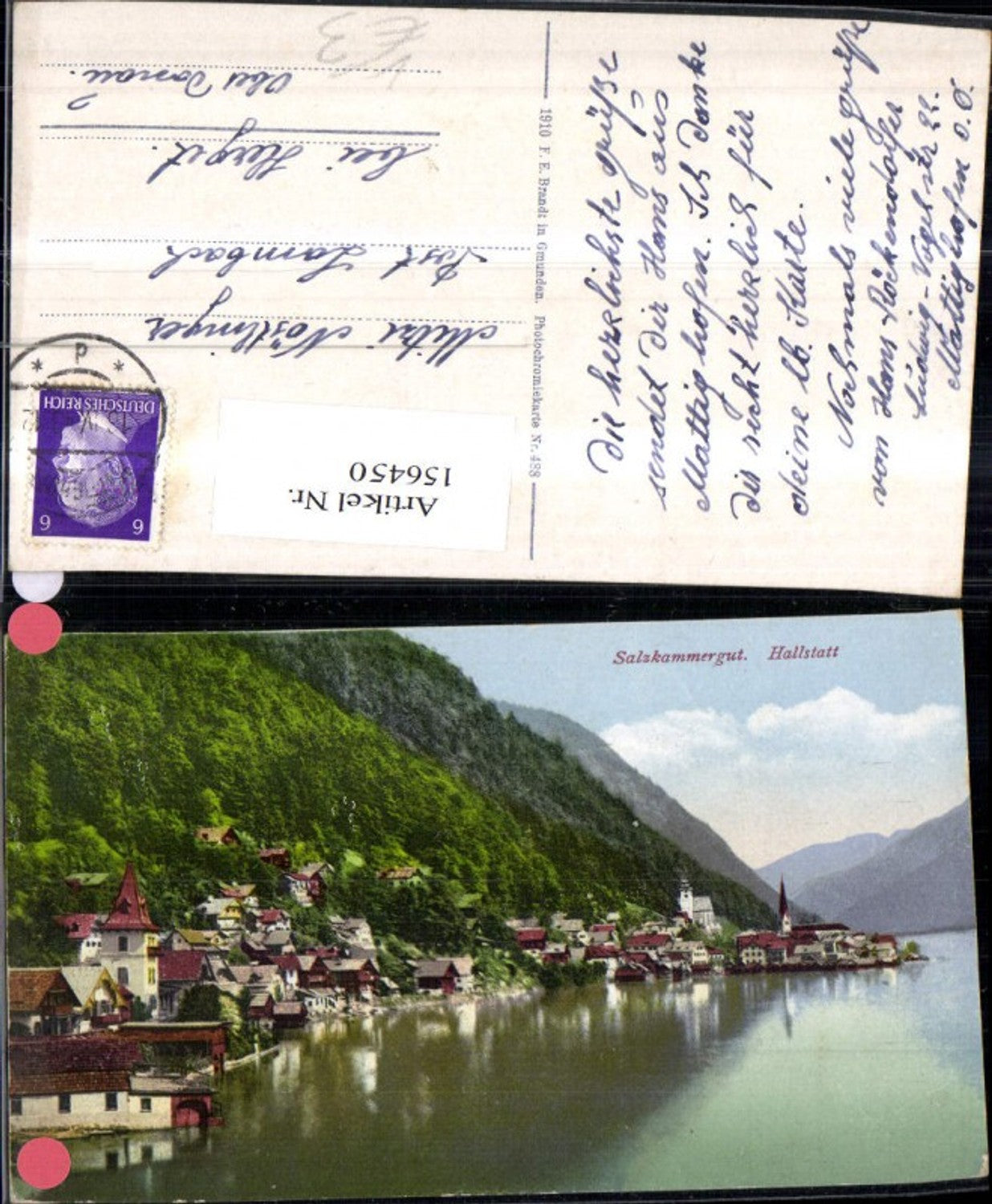 156450,Hallstatt Salzkammergut 1943 pub F E Brandt 488