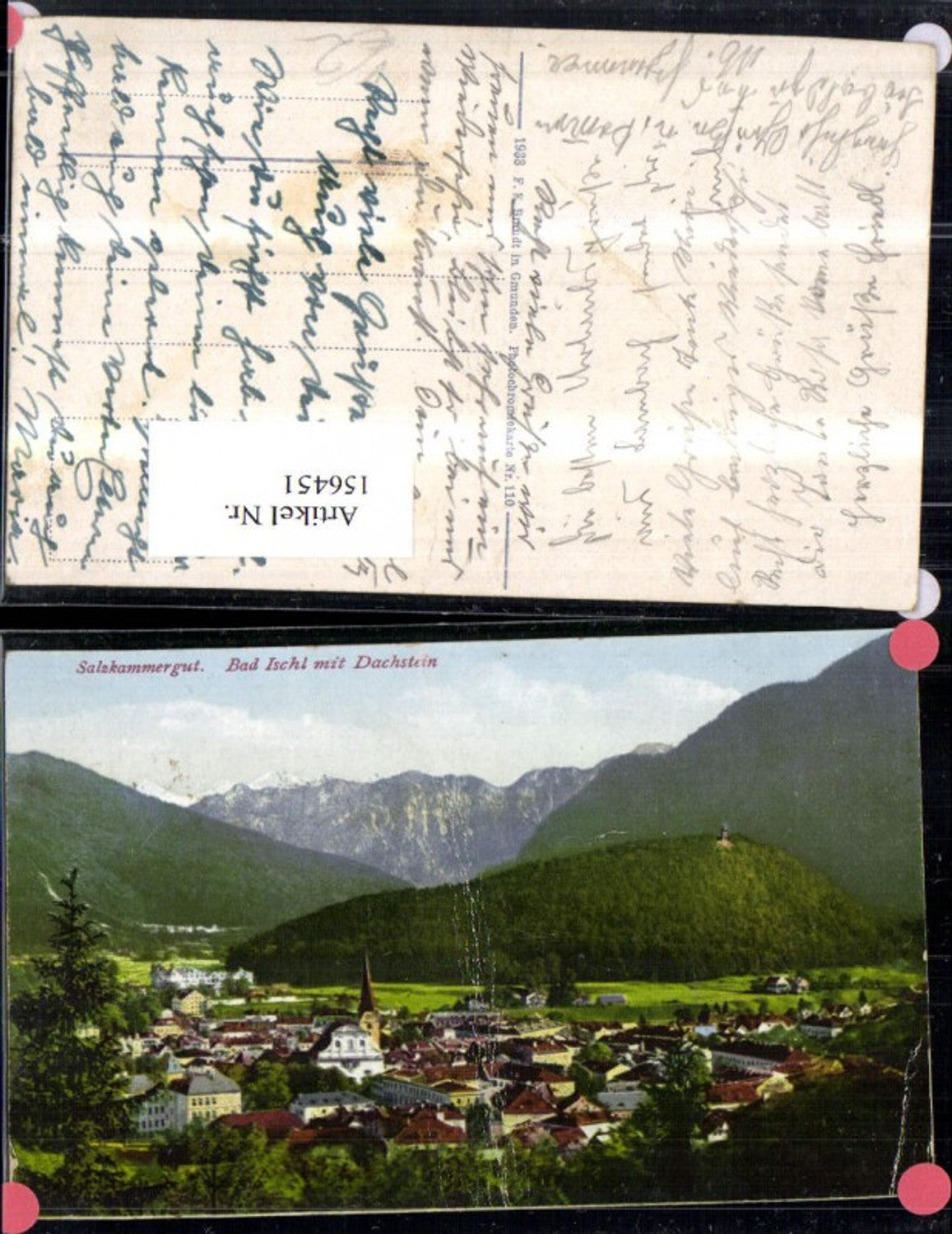 156451,Bad Ischl m. Dachstein pub F E Brandt 110