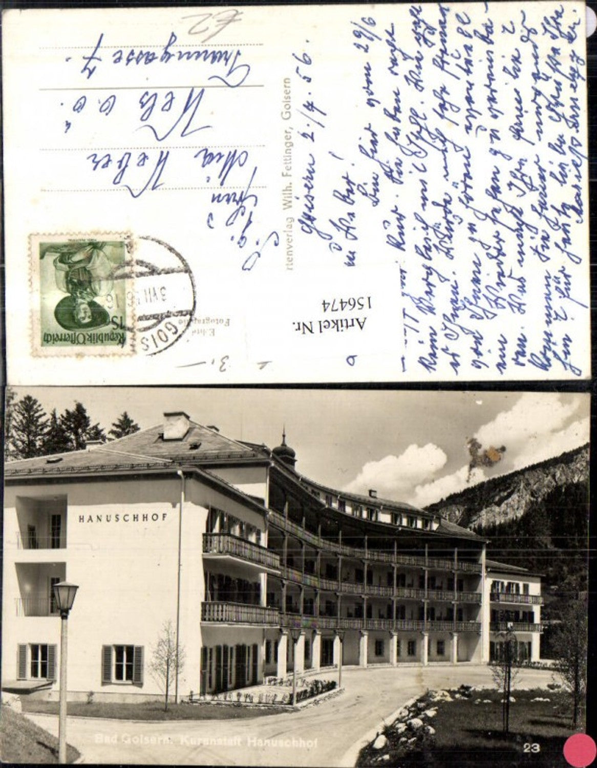 156474,Bad Goisern Kuranstalt Hanuschkopf 1956