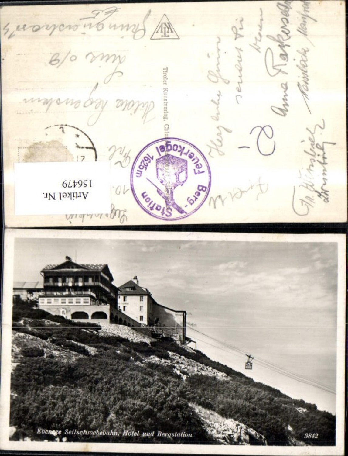 156479,Ebensee Seilschwebebahn Hotel u. Bergstation Seilbahn Gondel Feuerkogelbahn