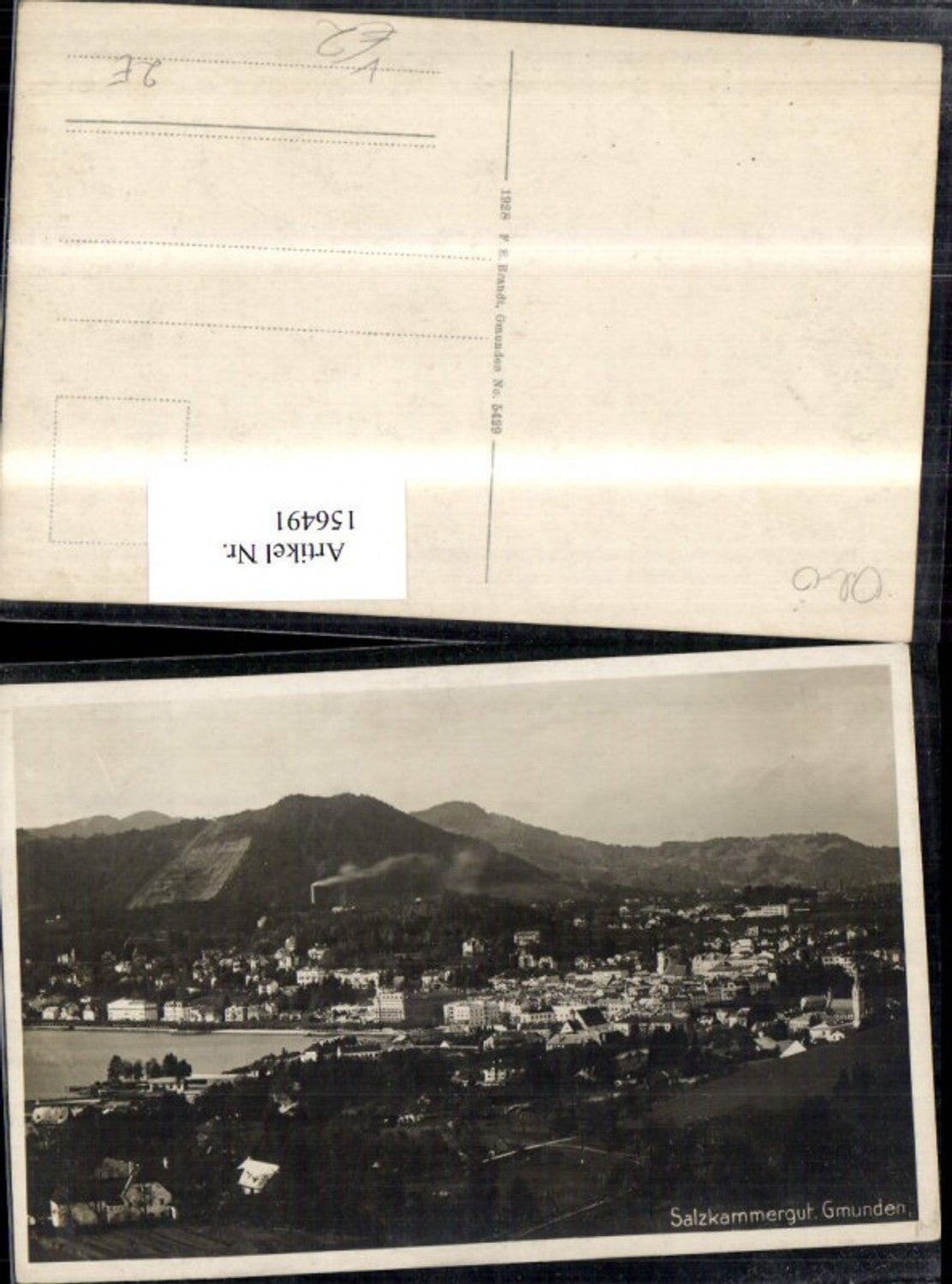 156491,Gmunden Salzkammergut pub F E Brandt 5429