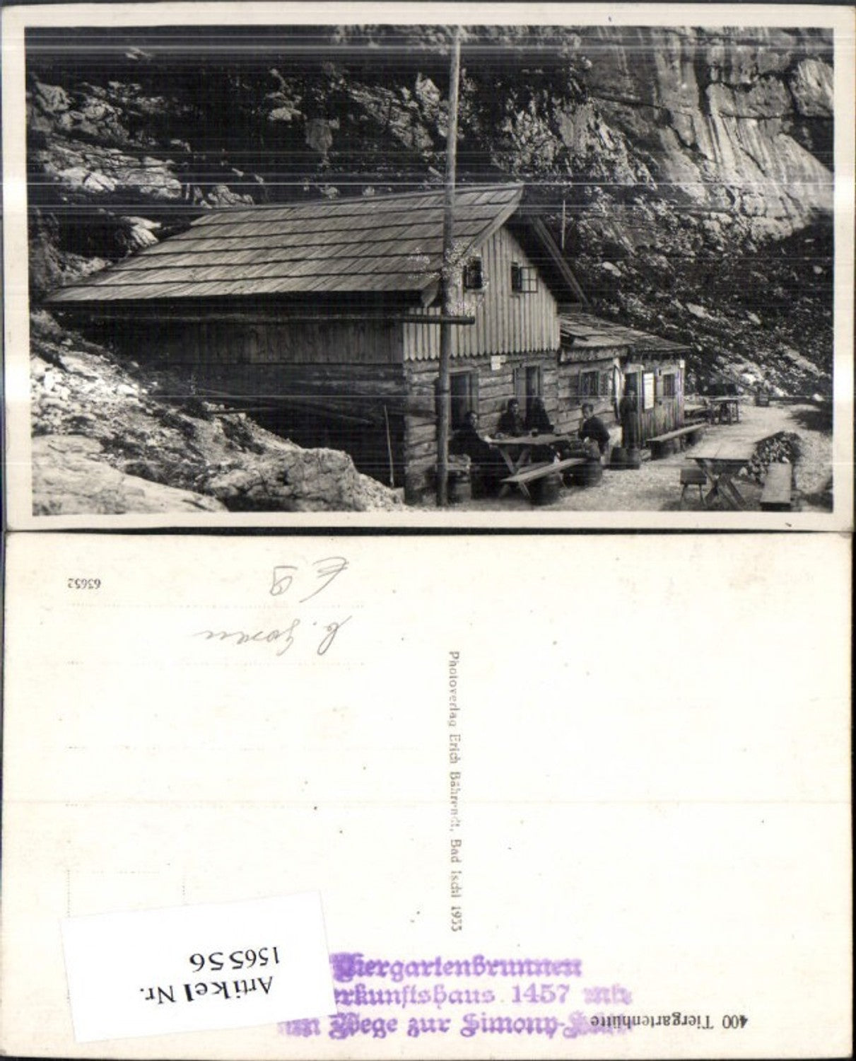 156556,Ansicht Tiergartenhütte b. Gosau Personen