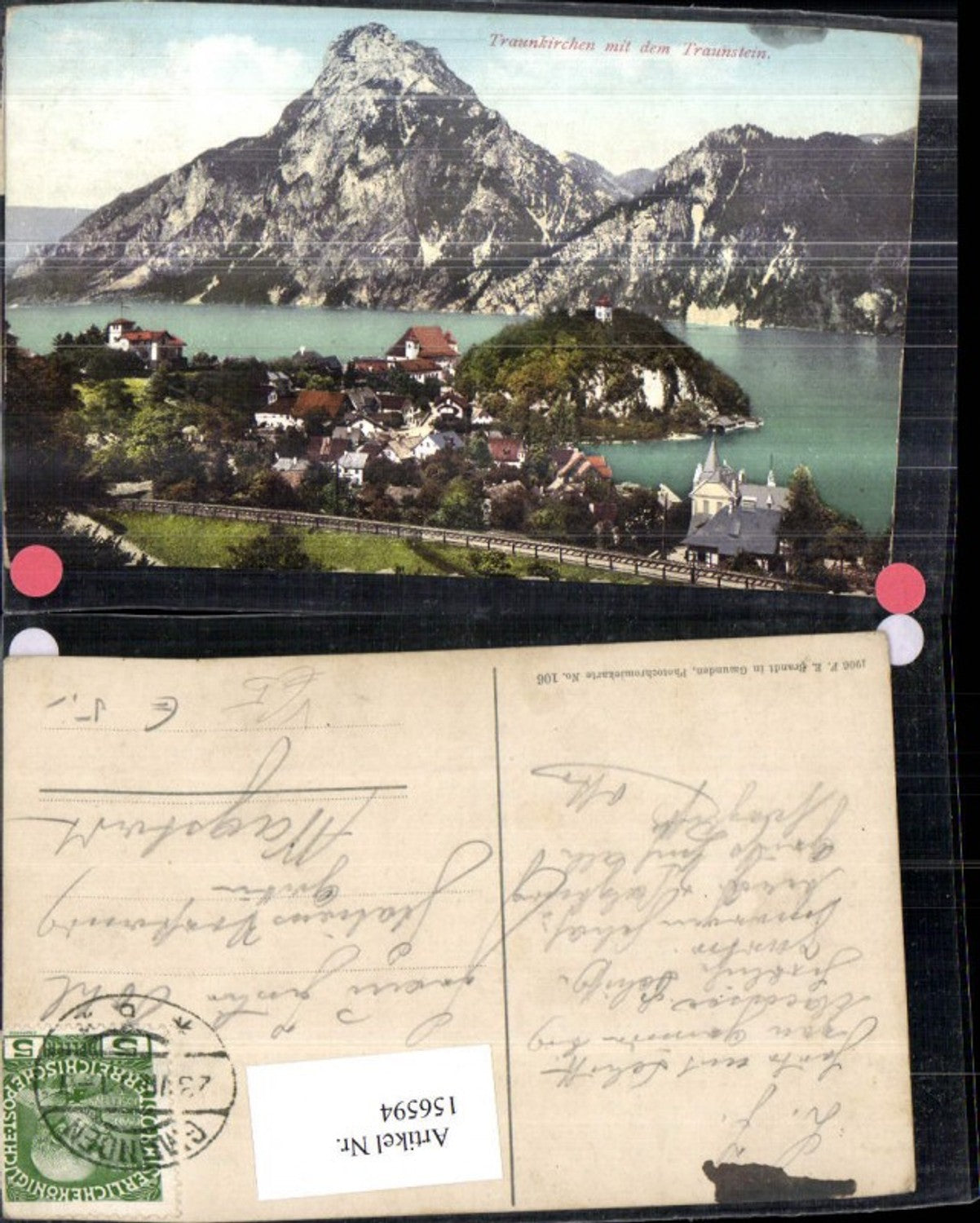 156594,Traunkirchen m. d. Traunstein Traunsee pub F E Brandt 106