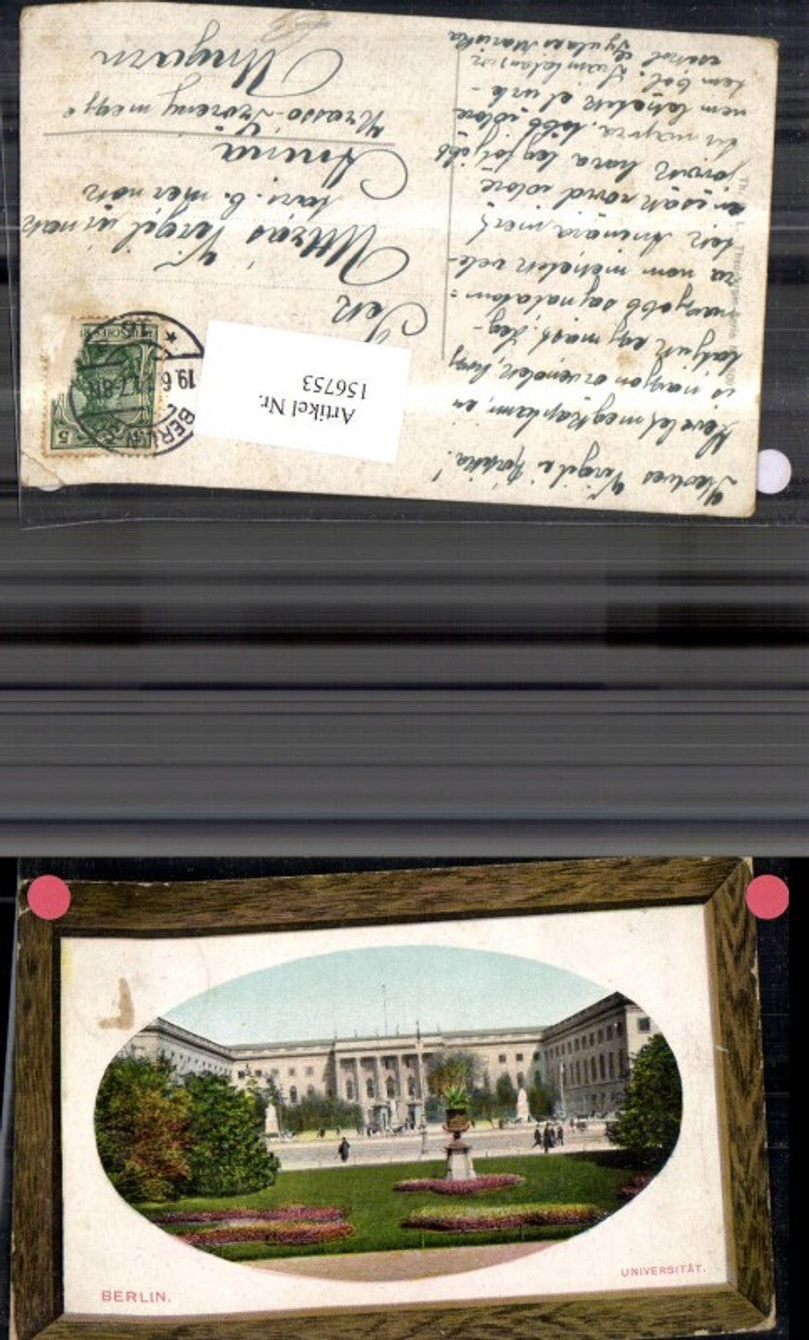 156753,Berlin Universität Passepartout 1914