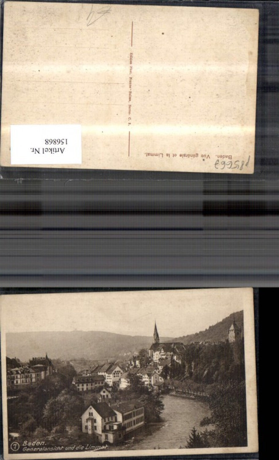 156868, Baden General view and Limmat