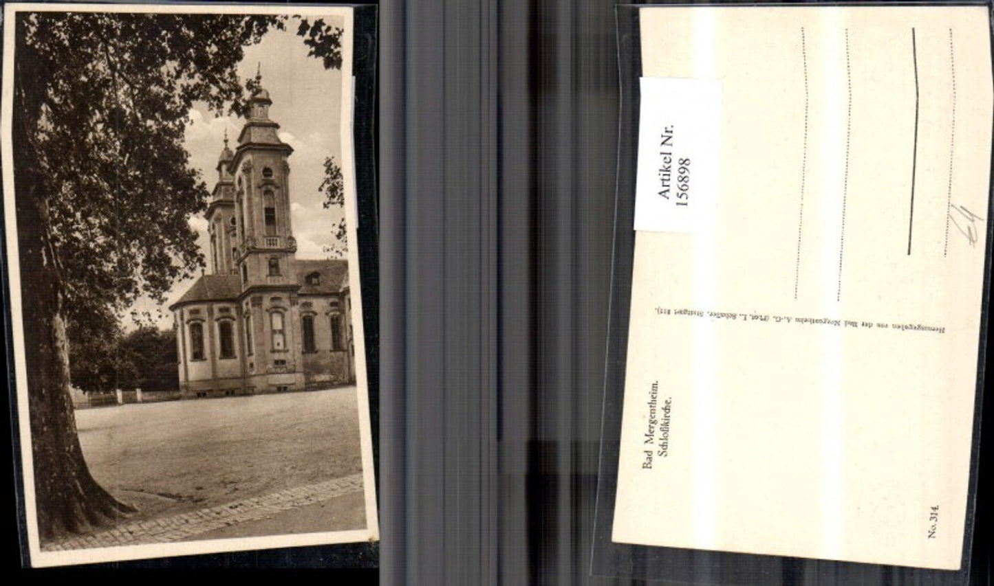 156898,Foto AK Bad Mergentheim Schlosskirche Kirche Detailansicht