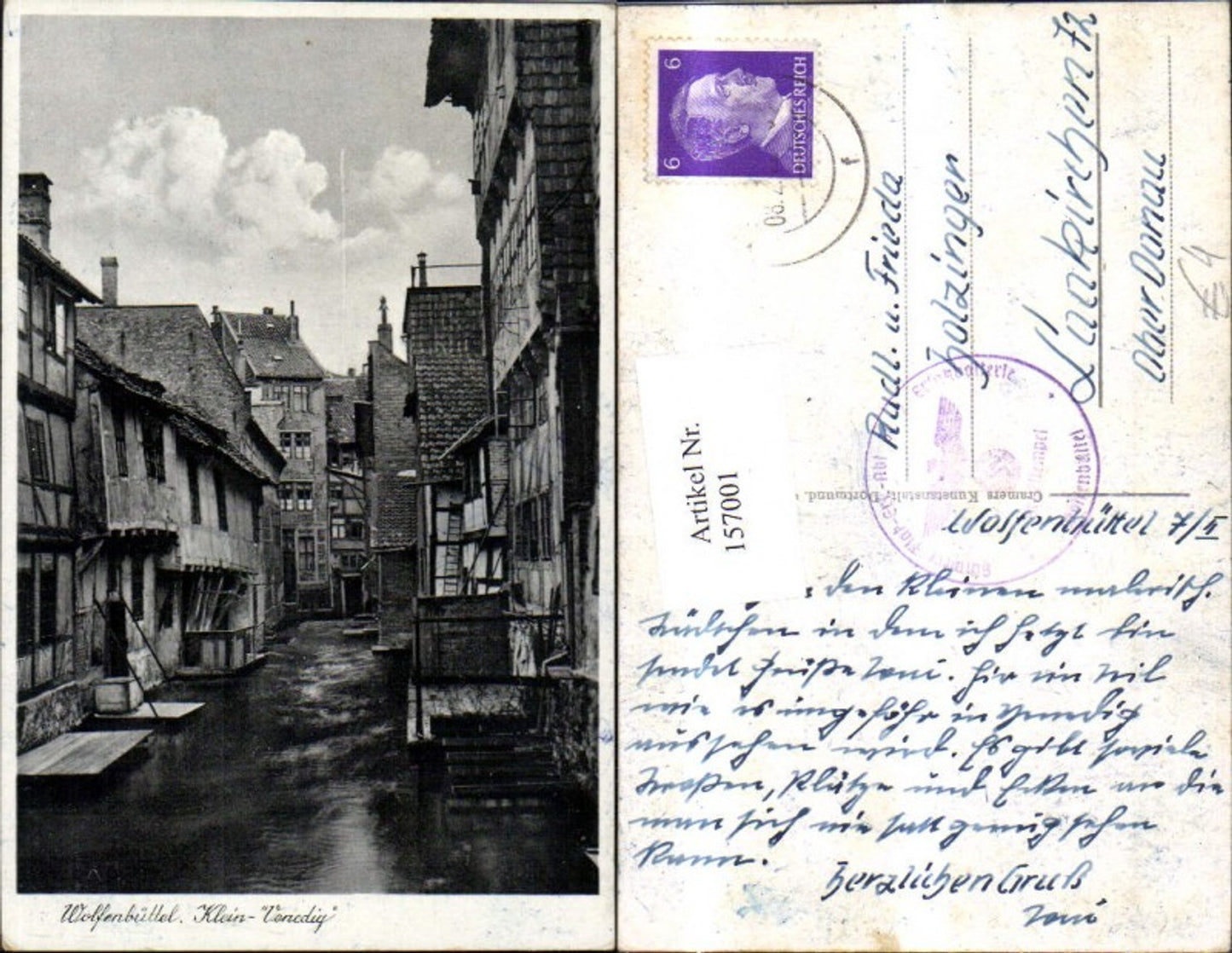 157001,Wolfenbüttel Klein Venedig Ansicht Geflutete Strasse