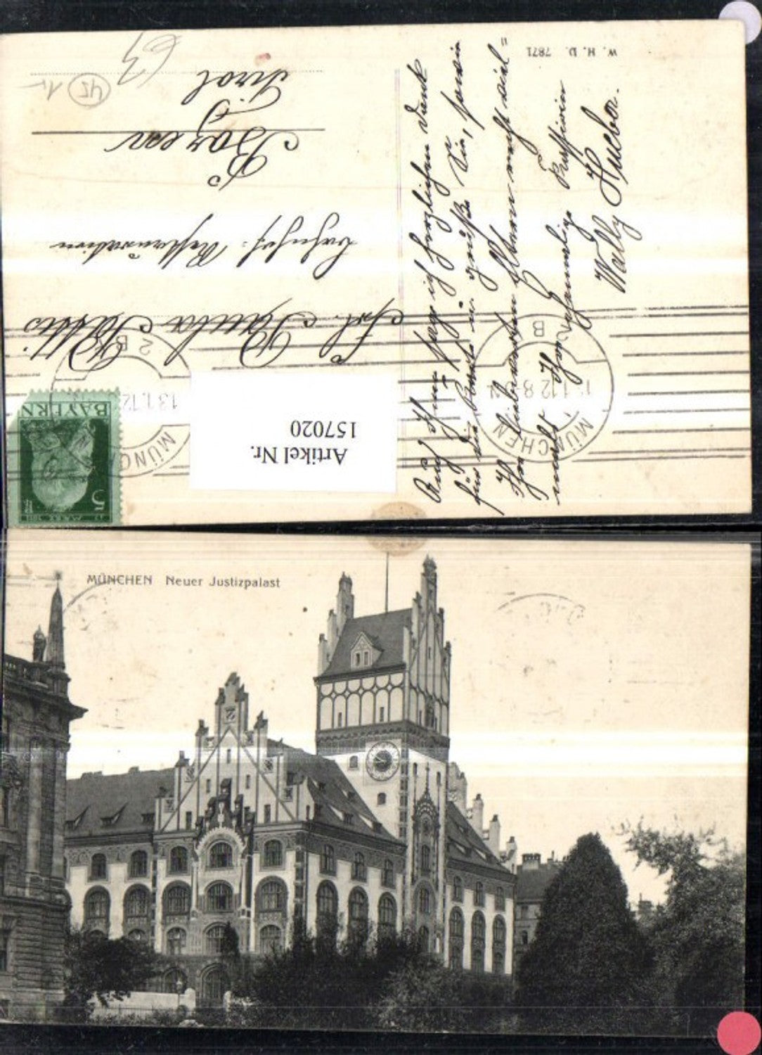 157020,München Neuer Justizpalast 1912
