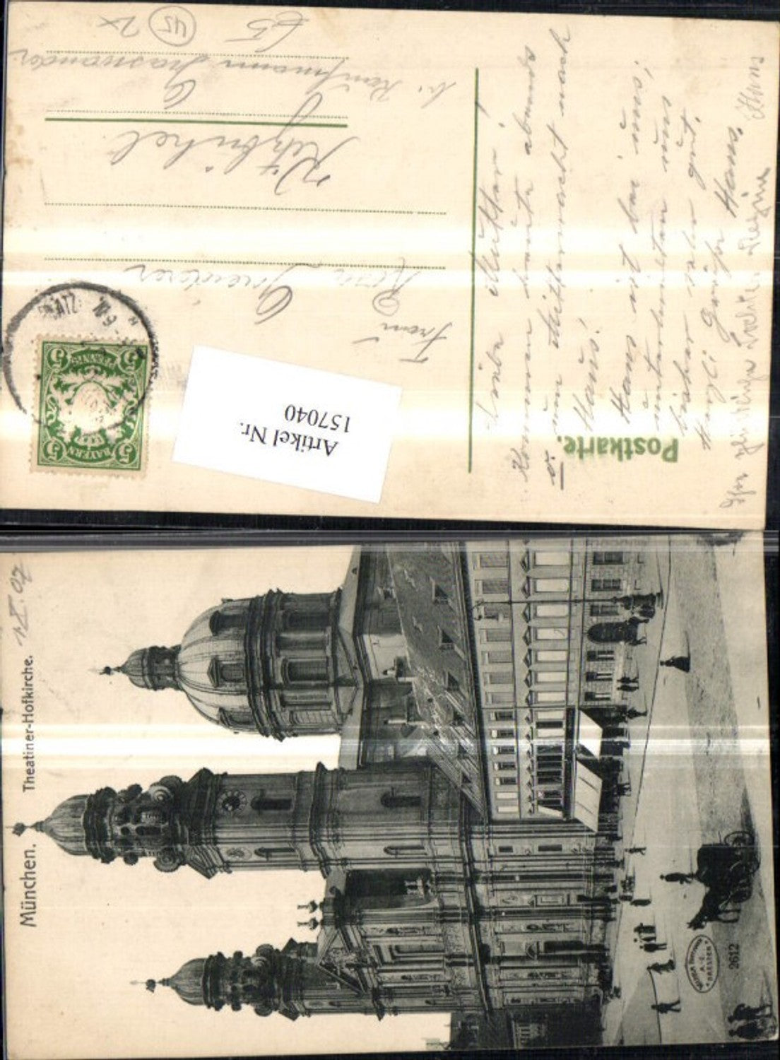 157040,München Theatiner Hofkirche 1907